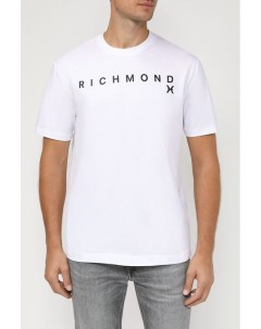 Хлопковая футболка с принтом John richmond