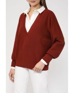 Хлопковый пуловер с V вырезом Esprit casual