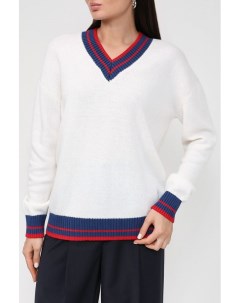Пуловер с V вырезом из смесовой шерсти Belucci
