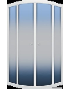 Душевой уголок Лайт 100x100 профиль белый стекло градиент Тритон