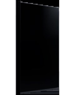 Шторка на ванну Соло 75х140 профиль черный стекло прозрачное Тритон