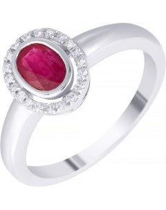 Кольцо с рубином и бриллиантами из белого золота Джей ви
