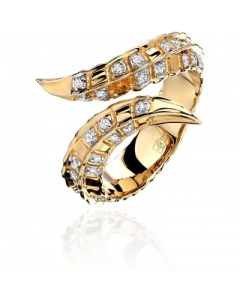 Кольцо с 38 бриллиантами из жёлтого золота Эстет