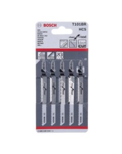 Пилки для лобзика 2 608 630 014 T101BR HCS 5 шт Bosch