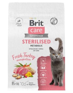 Сухой Сухой корм для стерилизованных кошек Care с индейкой Cat Sterilised Metabolic 400 г Brit*