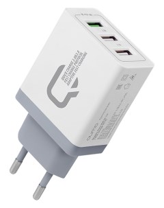 Сетевое зарядное устройство Charger 0019 3xUSB Quick Charge 2 1А белый Qumo