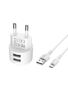 Сетевое зарядное устройство BA23A micro usb USB 2 0 Type A 2 А белый Borofone