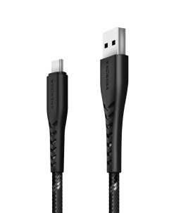 Кабель USB Type C USB NyloFlex USB A to USB C 1 5 м черный Energea