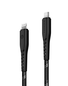 Переходник Lightning USB Type C NyloFlex USB C to Lightning 0 3 м черный Energea