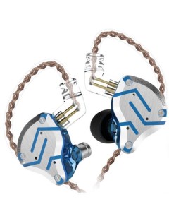 Гибридные наушники ZS10 pro Glare blue без микрофона Kz