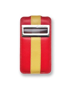 Чехол для Apple iPhone 4 4S Jacka ID Type Limited Edition красный с желтой полосой Melkco
