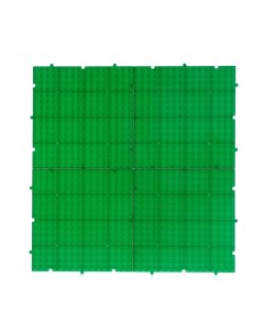 Пластина основание для конструктора Пазл набор 4 шт 13х13 см зеленый S010 Кнр