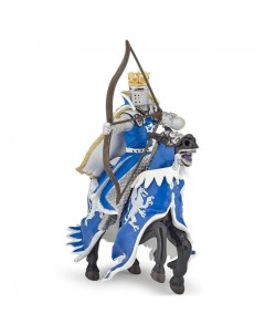 Набор фигурок Король знака Дракона с луком на рыцарской лошади синий 39795 39389 Papo