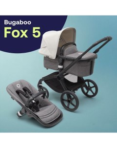 Коляска детская 2 в 1 Fox 5 Black Grey Melange Misty White Bugaboo