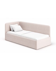 Кровать диван Leonardo 180х80 светло розовый с матрасом эко Romack