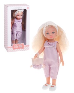 Кукла Милашка в комбинезоне с рюкзачком кукла 33 см 803609 Наша игрушка