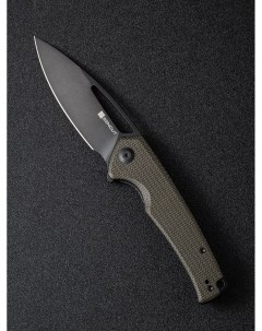 Нож складной туристический охотничий Mims Black Stonewashed Handle Micarta S21013 3 Sencut