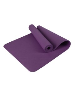 Коврик для йоги и фитнеса фиолетовый длина 183 см толщина 6 мм Tengo sport
