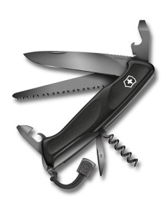 Швейцарский нож RangerGrip 55 Onyx Black длина лезвия 10 см 12 функций 0 956 Victorinox