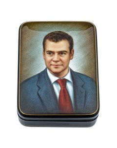 Шкатулка с художественной росписью Д А Медведев Russia the great