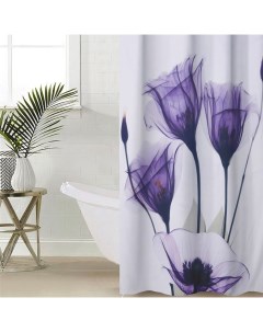 Штора для ванной Магические цветы 180x180 см полиэстер Доляна