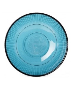 Тарелка обеденная Louison London Topaz стекло голубая 25 см Luminarc