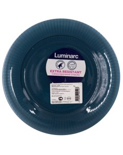 Тарелка десертная Louison London Topaz стекло голубая 19 см Luminarc
