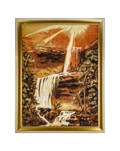 Янтарная картина Водопад 60 х 80 см Русь великая