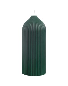 Свеча декоративная темно зеленого цвета из коллекции edge 16 5см Tkano
