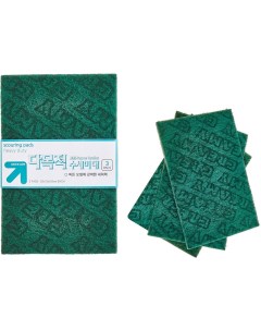 Многофункциональная губка лист SUNG BO Multi Purpose Scrubber 20 х 13 х 0 8 см 3 шт Sungbo cleamy