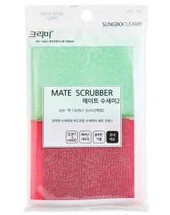 Набор губок для мытья посуды SC Mate Scrubber 13 х 9 х 1 5 см 2 шт Sungbo cleamy