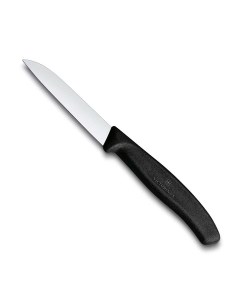 Нож Swiss Classic для очистки овощей лезвие 8 см черный KSZ 6 7403 Victorinox