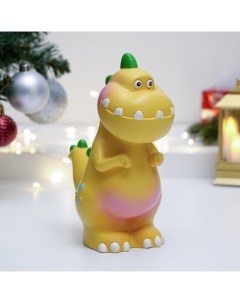 Копилка Динозавр Рекс желтая 18см Хорошие сувениры