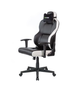 Компьютерное кресло UNIT UPGRADE с регулируемой спинкой кожа Черно белый Vmmgame