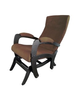 Кресло качалка маятник мягкая мебель коричневое Konar