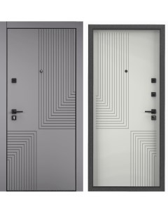 Дверь входная для квартиры металлическая Torex Terminal D 860х2050 правый черный серый Torex стальные двери
