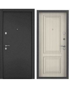Дверь входная для квартиры металлическая Torex Terminal D 860х2050 правый черный бежевый Torex стальные двери