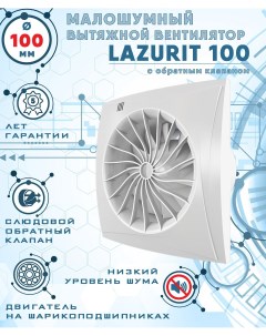 Вентилятор вытяжной диаметр 100 мм LAZURIT 100 Zernberg