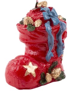 Свеча новогодняя Красный сапожок с подарками 8 см Феникс-презент