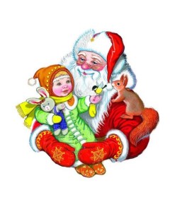 Украшение новогоднее Дедушка Мороз с девочкой Феникс-презент