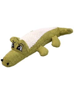 Игрушка текстильная Крокодил с пищалкой 30 см зелёный Пижон