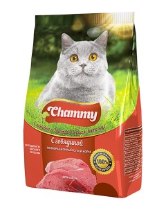 Сухой корм для кошек говядина 2 шт по 10 кг Chammy