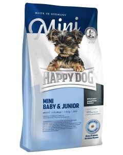 Сухой корм для щенков Supreme Mini Baby Junior 2 шт по 1 кг Happy dog