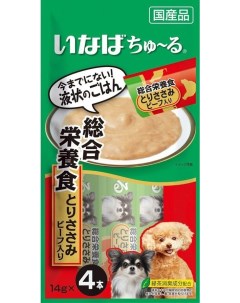 Лакомство для собак Japan Premium Pet Пюре говядина 4 14г Inaba