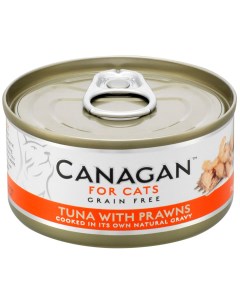 Консервы для кошек Grain Free с тунцом и креветками в соусе 75г Canagan