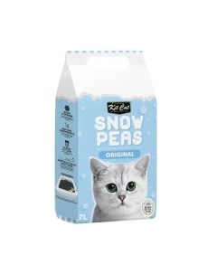 Комкующийся наполнитель Snow Peas растительный 7 л Kit cat