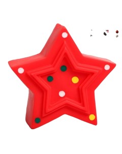 Игрушка для собак Звезда пищащая виниловая 8x8 см красный Пижон