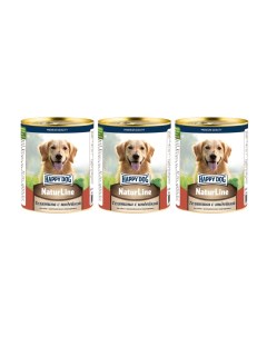 Консервы для собак Natur Line телятина с индейкой 3 шт по 970г Happy dog
