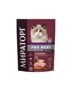 Сухой корм для кошек Pro Meat для стерилизованных кролик 400г Мираторг