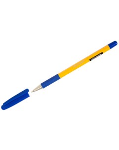 Ручка шариковая Yellow Stone синяя 0 7мм грип штрихкод 50шт Officespace